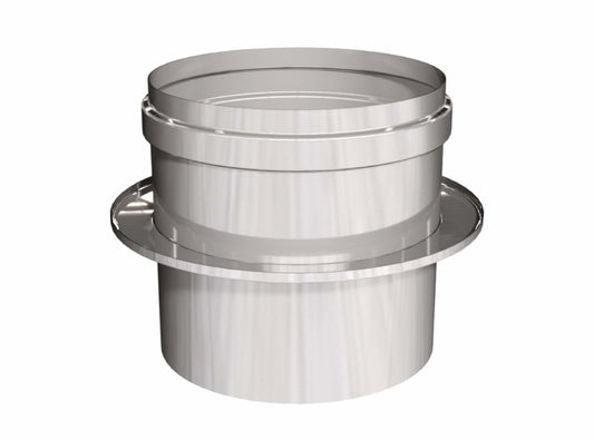 Übergangsstück DW/EW inkl. Abdeckung Wärmedämmung EÜ - doppelwandig - eka edelstahlkamine complex D