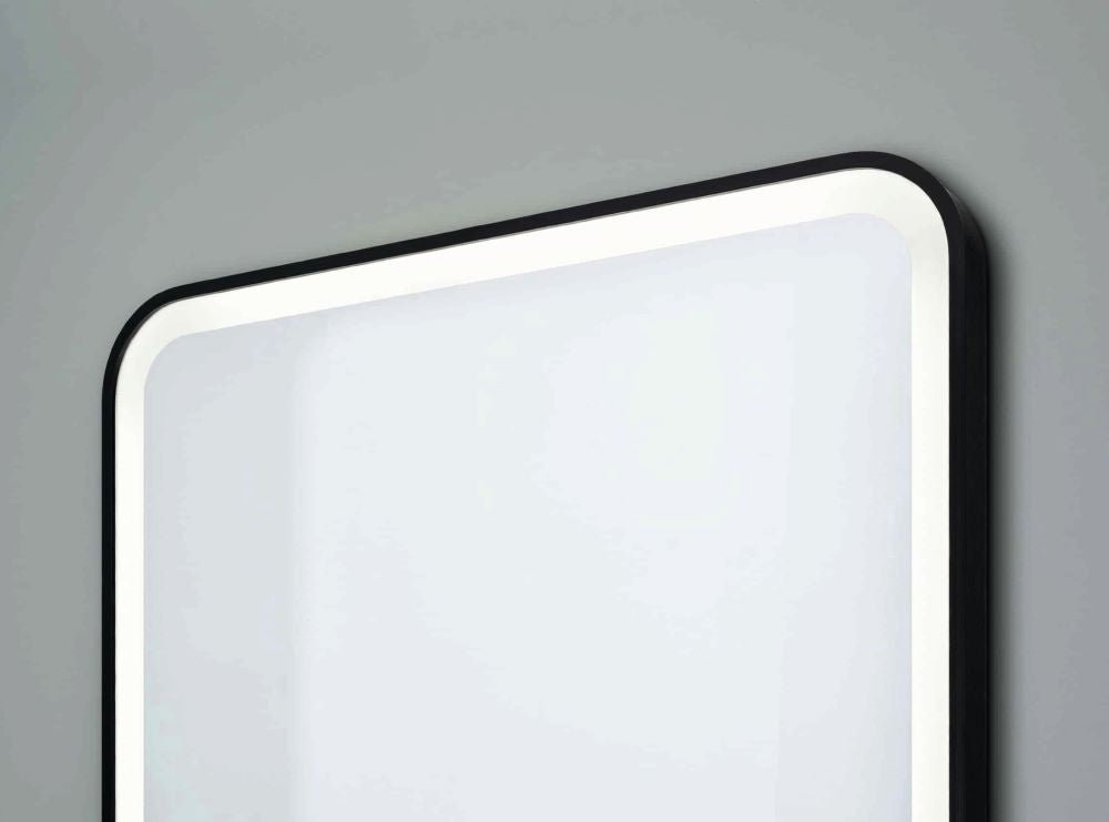 Verso – Ovaler Rechteck Wandspiegel mit LED, 60 x 80 cm - Ofenerlebnis.de