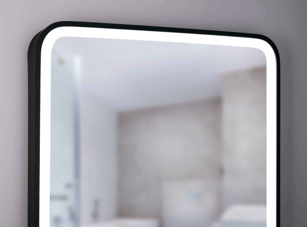 Verso – Ovaler Rechteck Wandspiegel mit LED, 60 x 80 cm - Ofenerlebnis.de