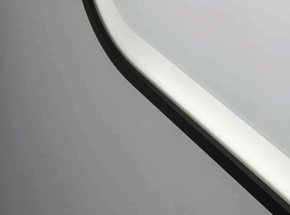 Verso – Ovaler Rechteck Wandspiegel mit LED, 60 x 80 cm - Ofenerlebnis.de