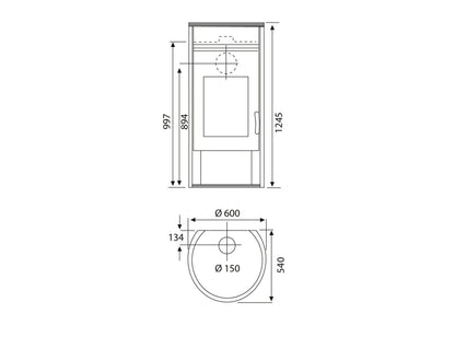 Speicherofen Wamsler Auron | 6/8 kW â€“ Herstelleransicht 4