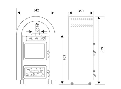 Raumheizer Wamsler Kamino 109-6 mit Obenanschluss | 6 kW â€“ Herstelleransicht 3