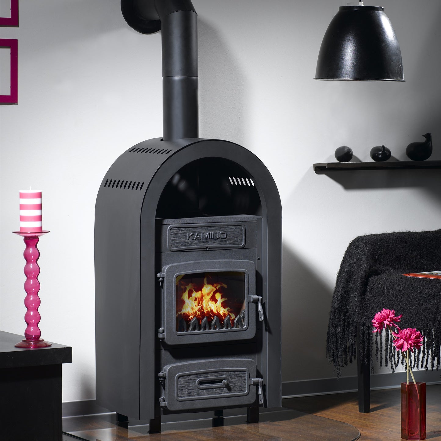 Raumheizer Wamsler Kamino 109-6 mit Obenanschluss | 6 kW – Wohnraumbild