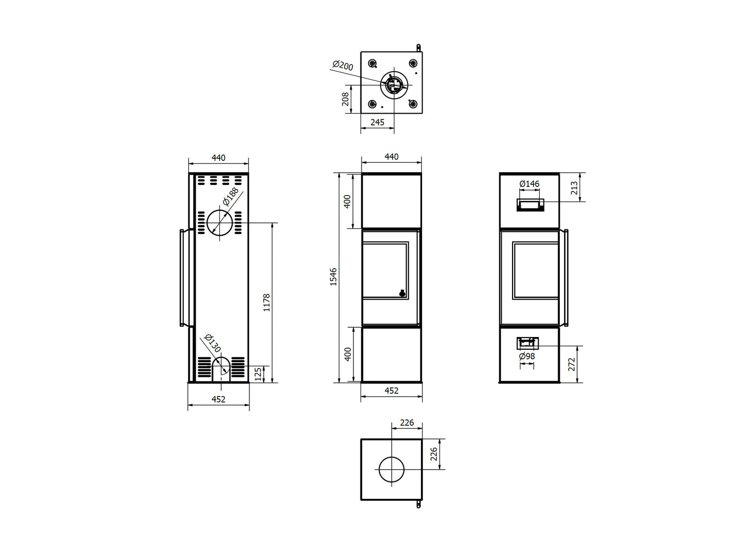 Kaminofen Wamsler Level | 6,3 kW â€“ Herstelleransicht 3