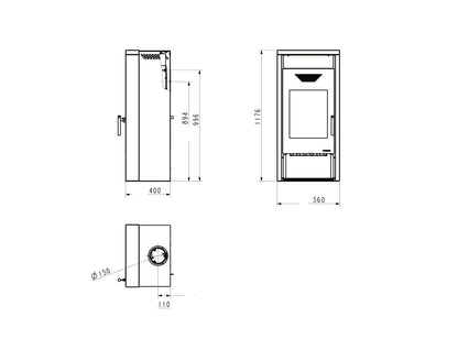 Kaminofen Wamsler Logi Naturstein | 6/8 kW â€“ Herstelleransicht 3