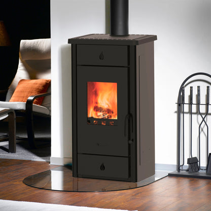 Kaminofen Wamsler Luke II mit Kochfunktion | 8 kW – Wohnraumbild