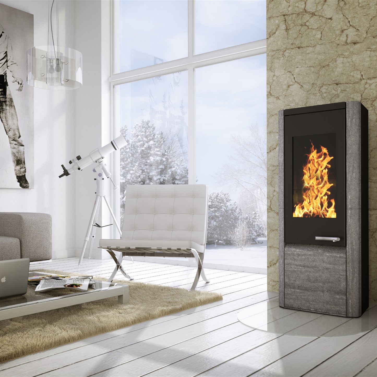 Kaminofen Wamsler Methis | 8 kW – Wohnraumbild