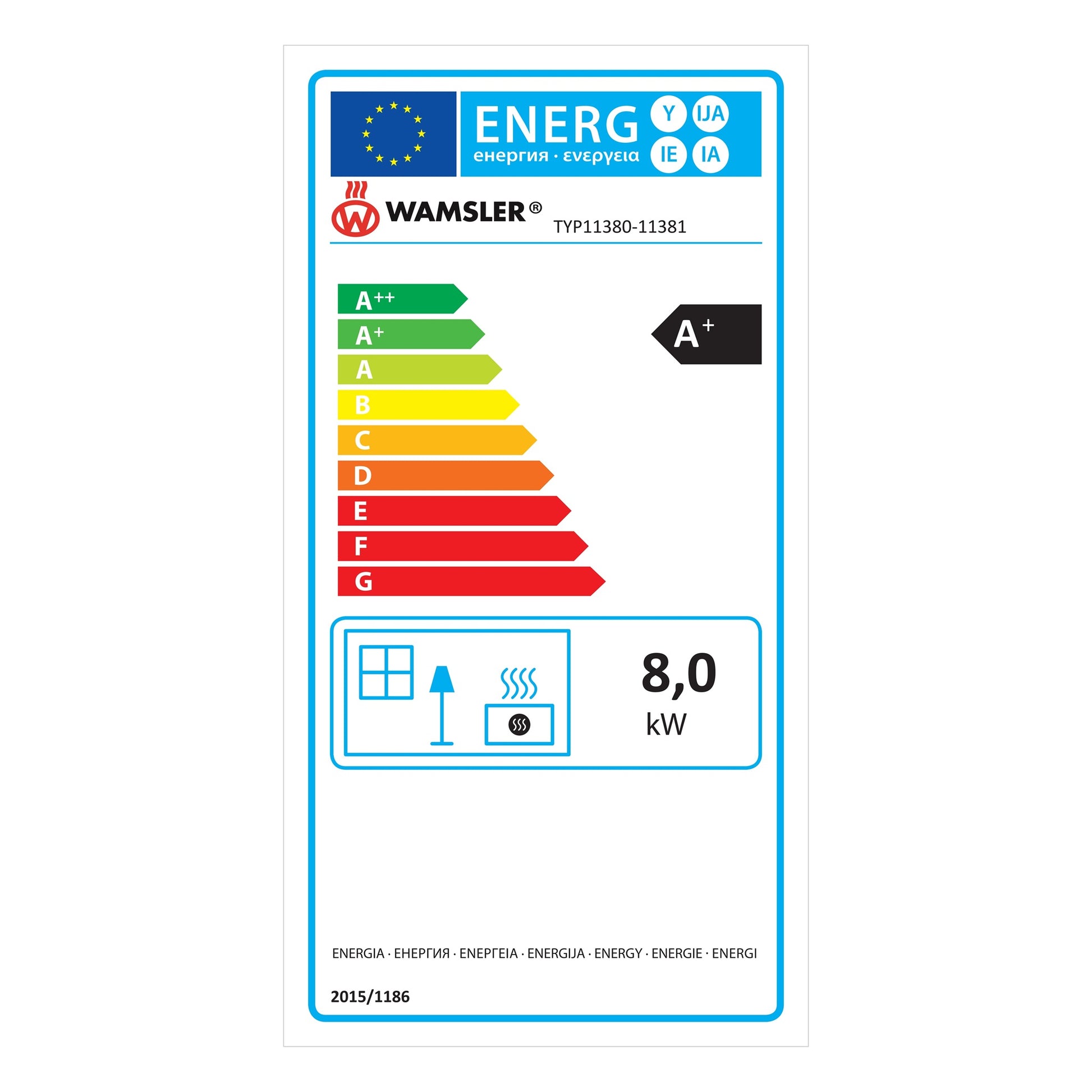 Kaminofen Wamsler Motho | 8 kW – Energielabel A+, 8 kW