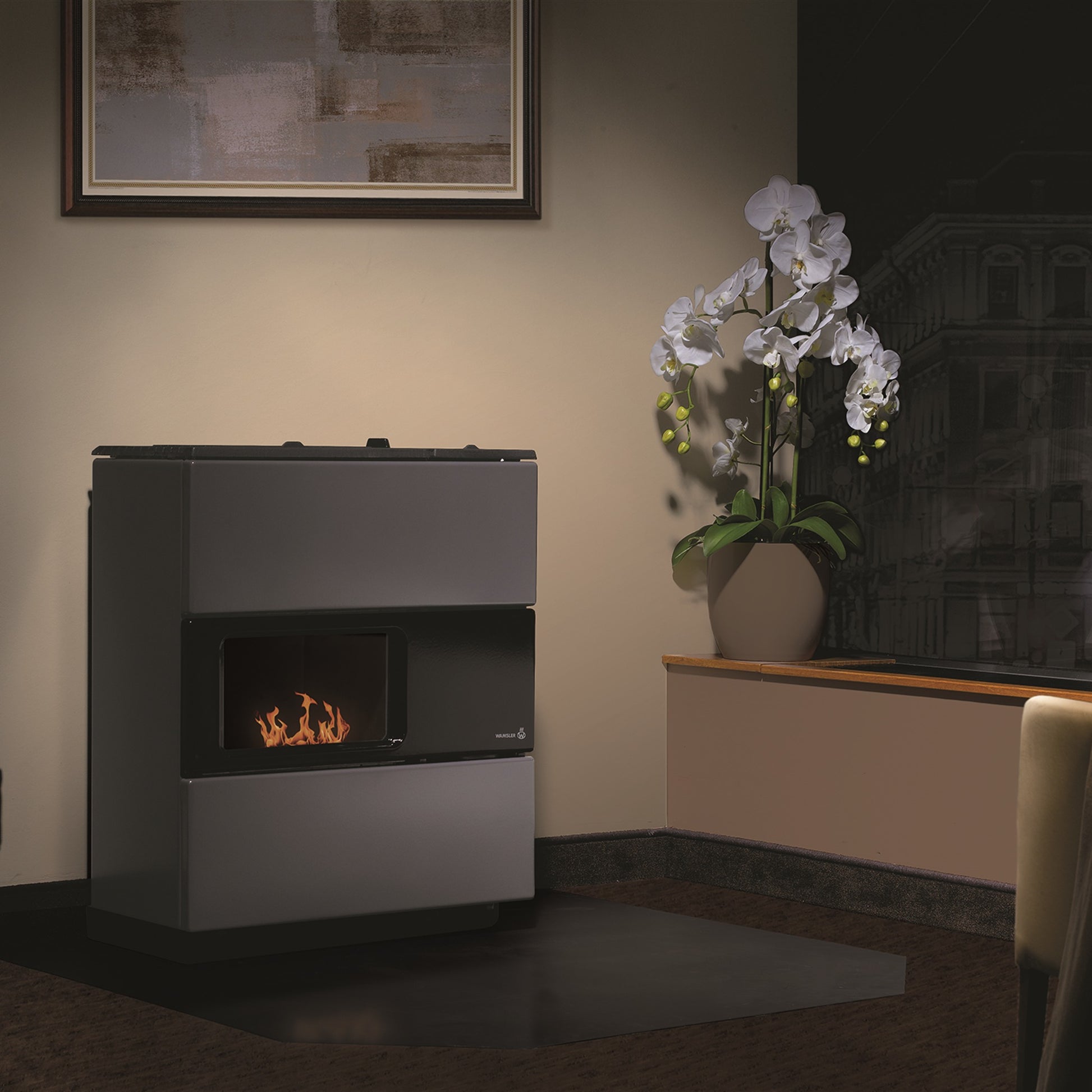 Ölofen Wamsler OS 4/5 Vario | 4/5 kW – Wohnraumbild