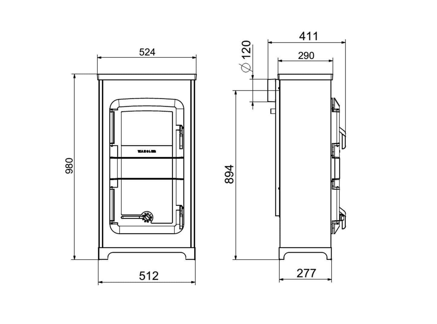 Raumheizer Wamsler RH-8 A/D mit Automatik Dauerbrand | 8 kW â€“ Herstelleransicht 5