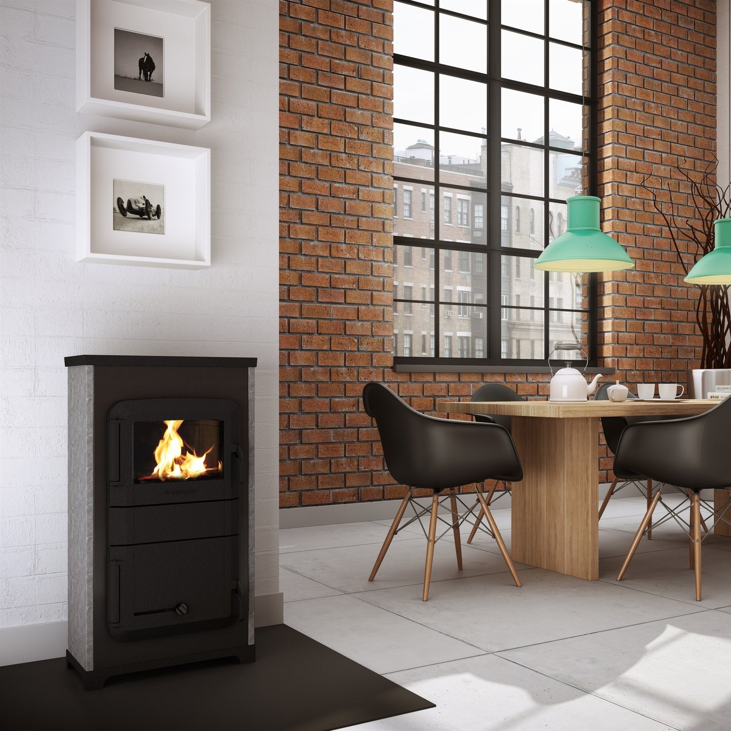 Raumheizer Wamsler RH-8 A/D mit Automatik Dauerbrand | 8 kW – Wohnraumbild