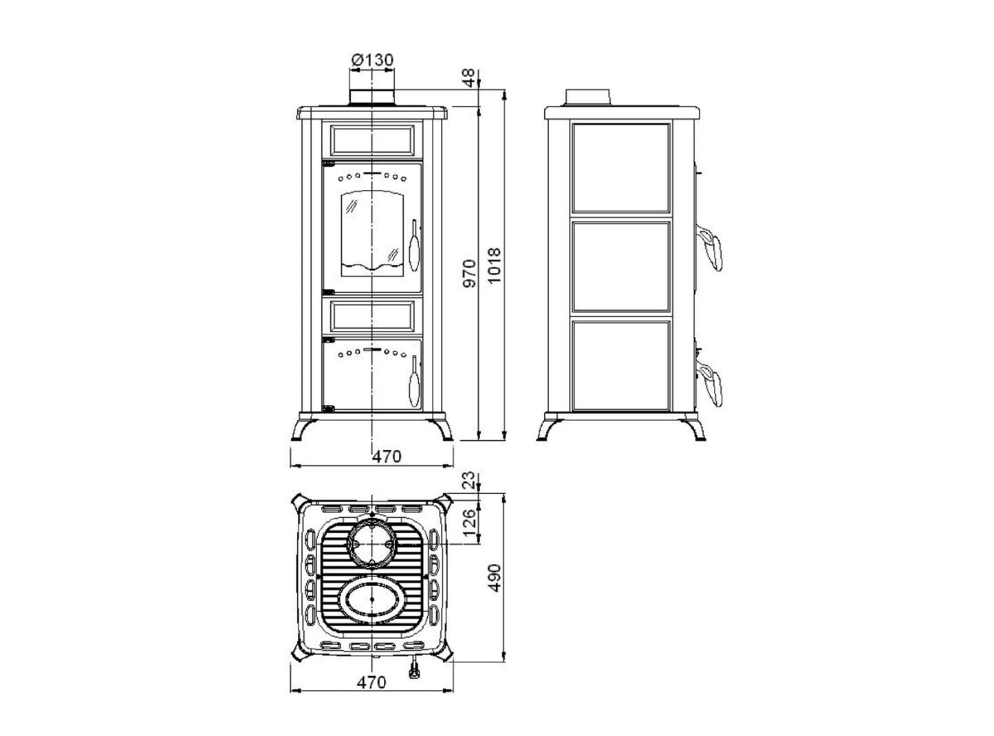 Kaminofen Wamsler Romantik II | 7,5 kW â€“ Herstelleransicht 4