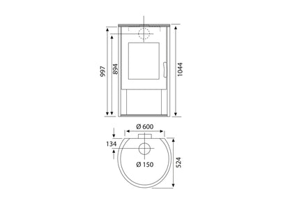 Kaminofen Wamsler Roton | 6/8 kW â€“ Herstelleransicht 3
