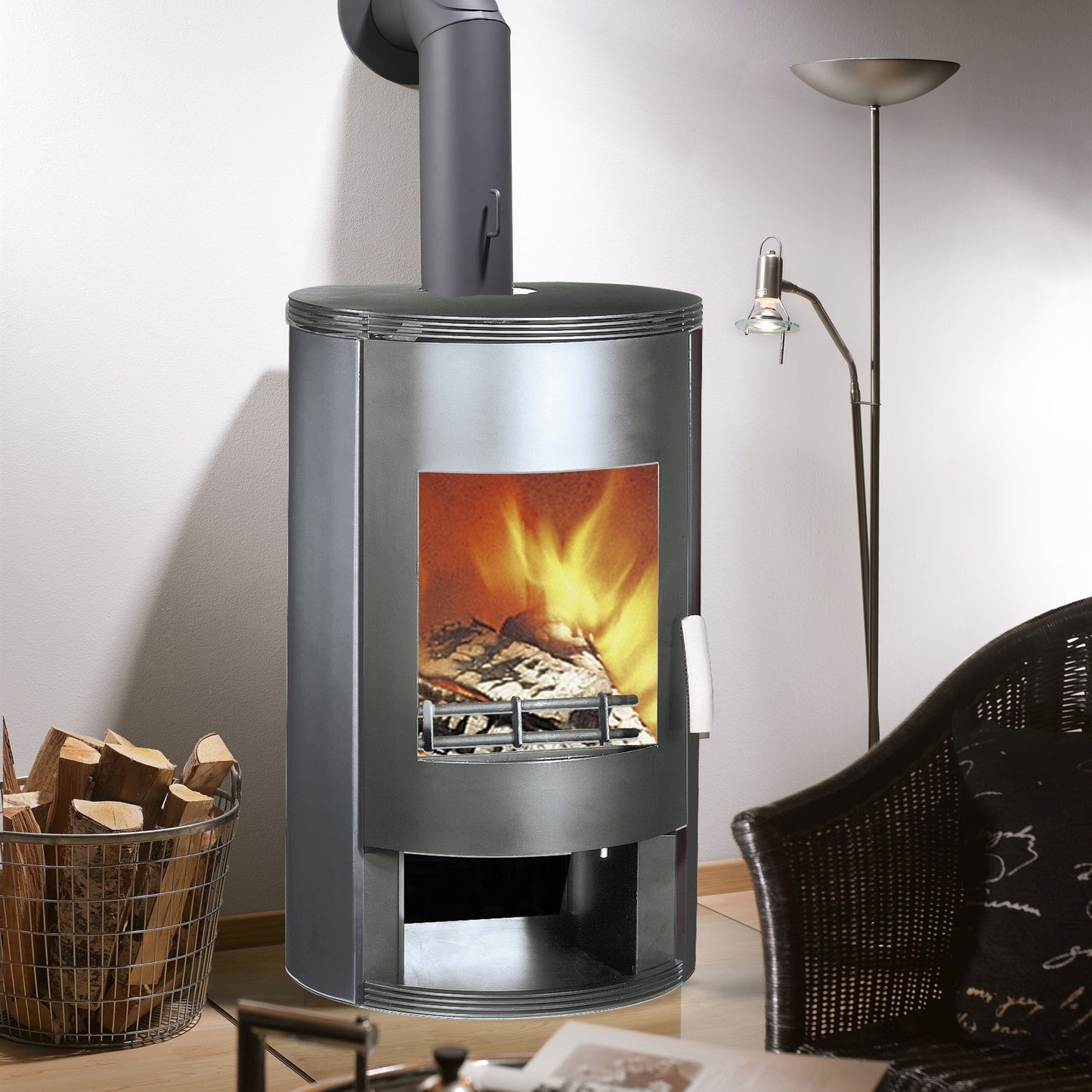 Kaminofen Wamsler Roton | 6/8 kW – Wohnraumbild
