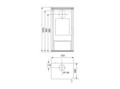 Kaminofen Wamsler Trion-H | 8 kW â€“ Herstelleransicht 3