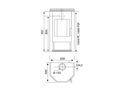 Kaminofen Wamsler Ugnis Naturstein | 6/8 kW â€“ Herstelleransicht 3