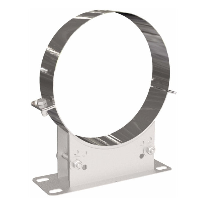 Wandhalter verstellbar 50 - 90 mm - eka complex D – Verstellbarer Wandhalter mit Rohrschelle und gelochter Wandplatte