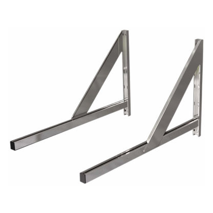 Wandkonsole, verstellbar 50 - 250 mm - eka complex D – Zwei lange Wandkonsolen mit diagonalen Streben