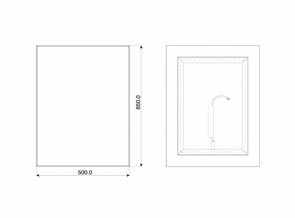 Montana – Rechteck Wandspiegel mit LED