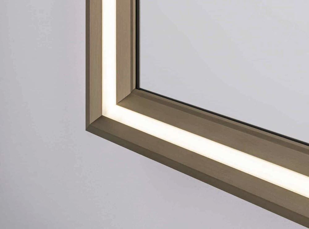 Yuwel – Rechteck Wandspiegel mit LED - Ofenerlebnis.de